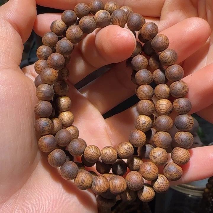 沉香手串海南老白棋07链子18克+