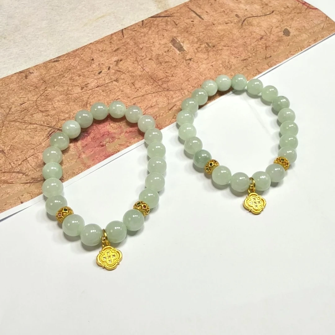 【小宝珠宝】20 T15541-翡翠手串-多样性发一件-9mm