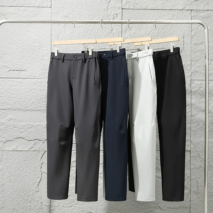 必入手 秋冬加绒防风防水保暖户外软壳裤男士直筒休闲长裤2629