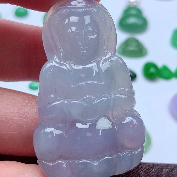 翡翠未镶嵌吊坠(不含链)观音