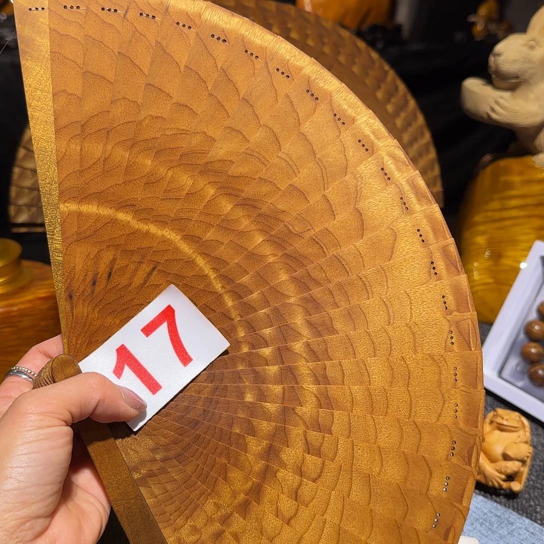 金丝楠雪***落金丝楠木扇子