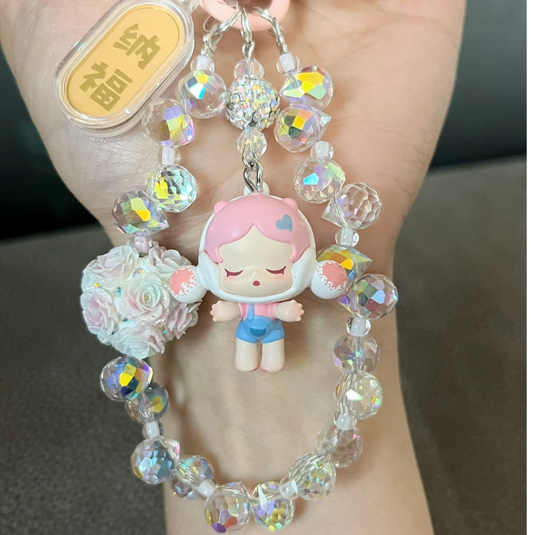 泡泡玛特萌粒DIY创意钥匙扣-手机挂件-包包挂饰