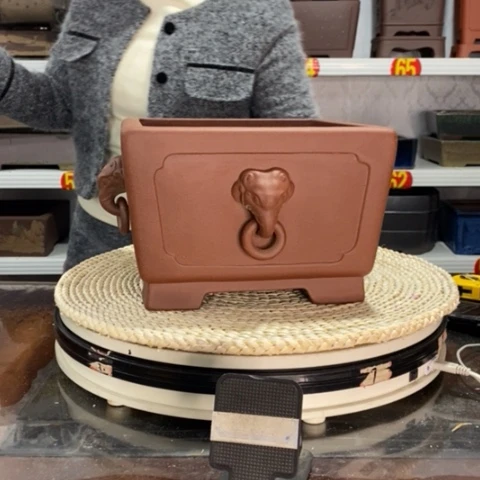 紫砂宜兴紫砂花盆