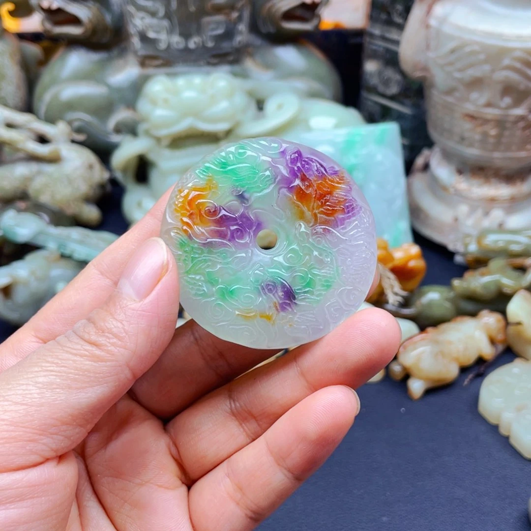 白玉菩提吊坠摆件