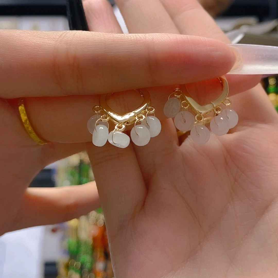 翡翠合金耳饰翡翠