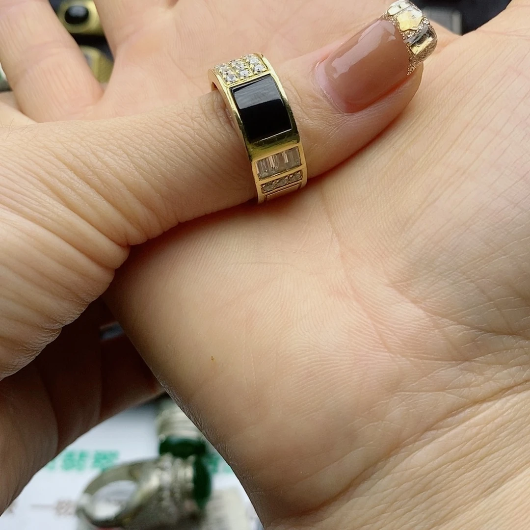 翡翠戒指银S925镶嵌余**起