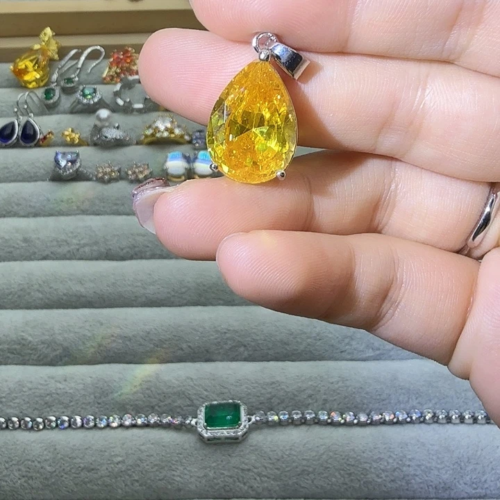 烟晶戒指银S925镶嵌