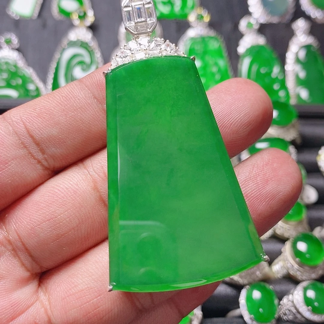 翡翠银S925镶嵌颈饰