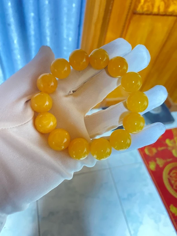 焦皮料头货鸡油红浓蜡精品手串