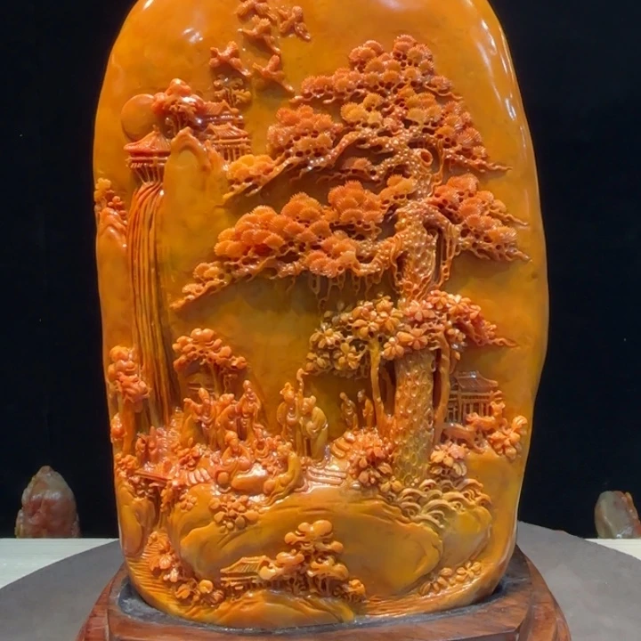 西***人寿山石田黄摆件艺术品