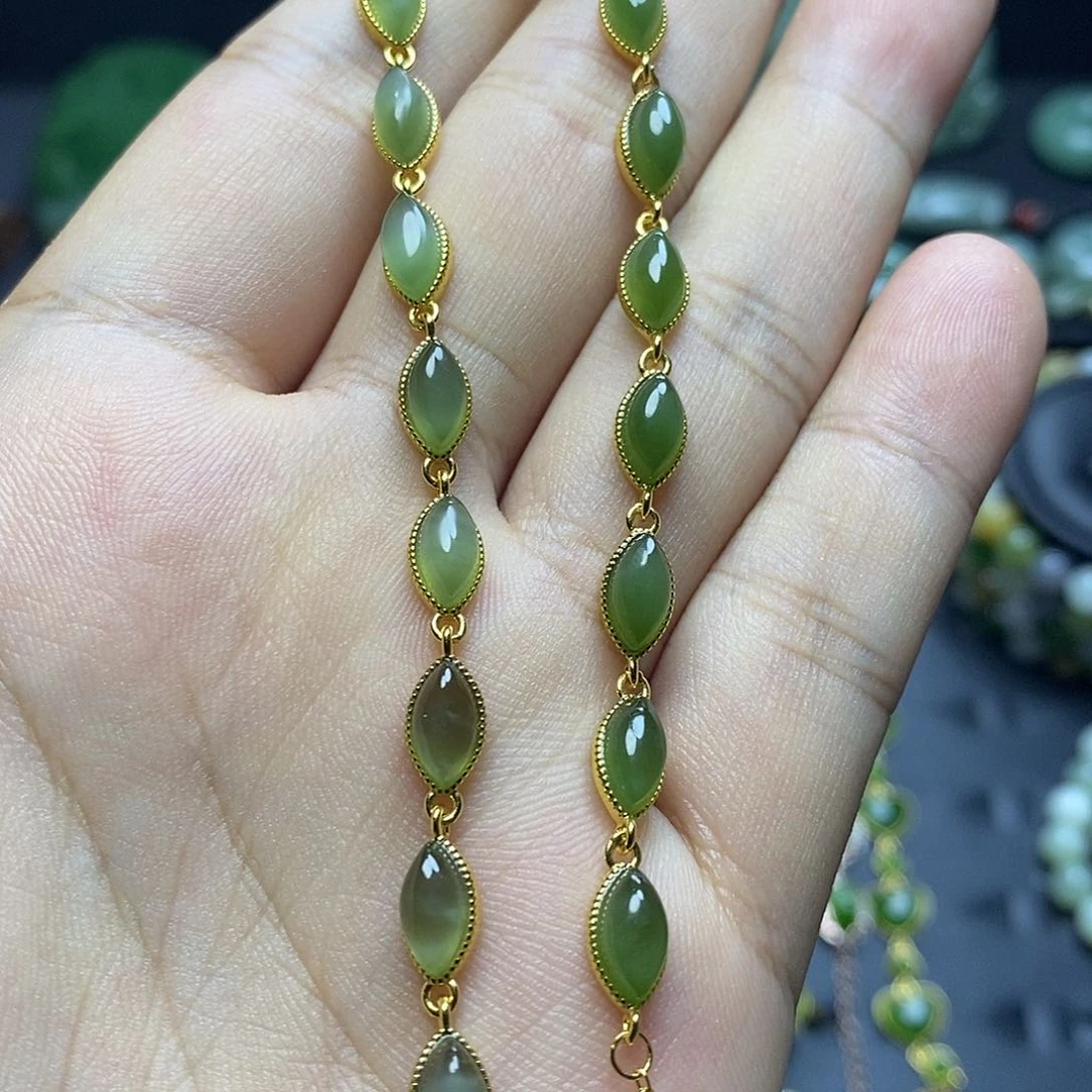 手链银S925镶嵌和田玉吴*龙