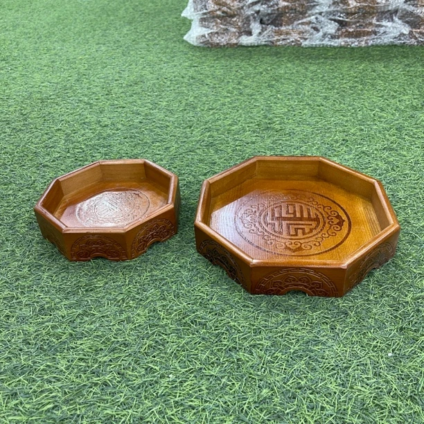 蒙古元素餐具八角木盘手扒肉奶食品粿条糖果盘