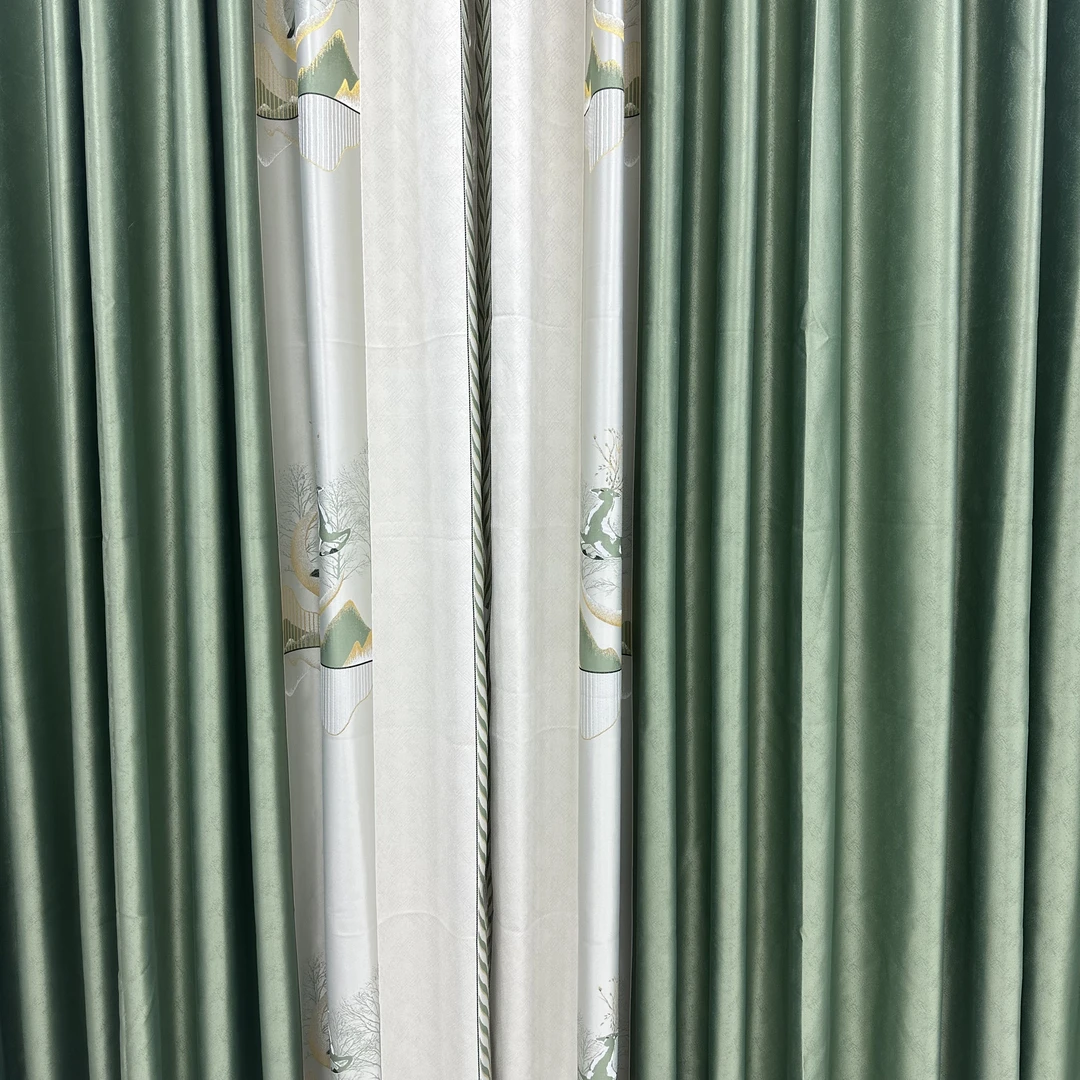 新款高 精密无缝拼接高端窗帘