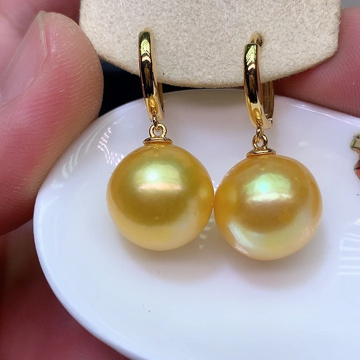 银S925镶嵌耳饰淡水珍珠