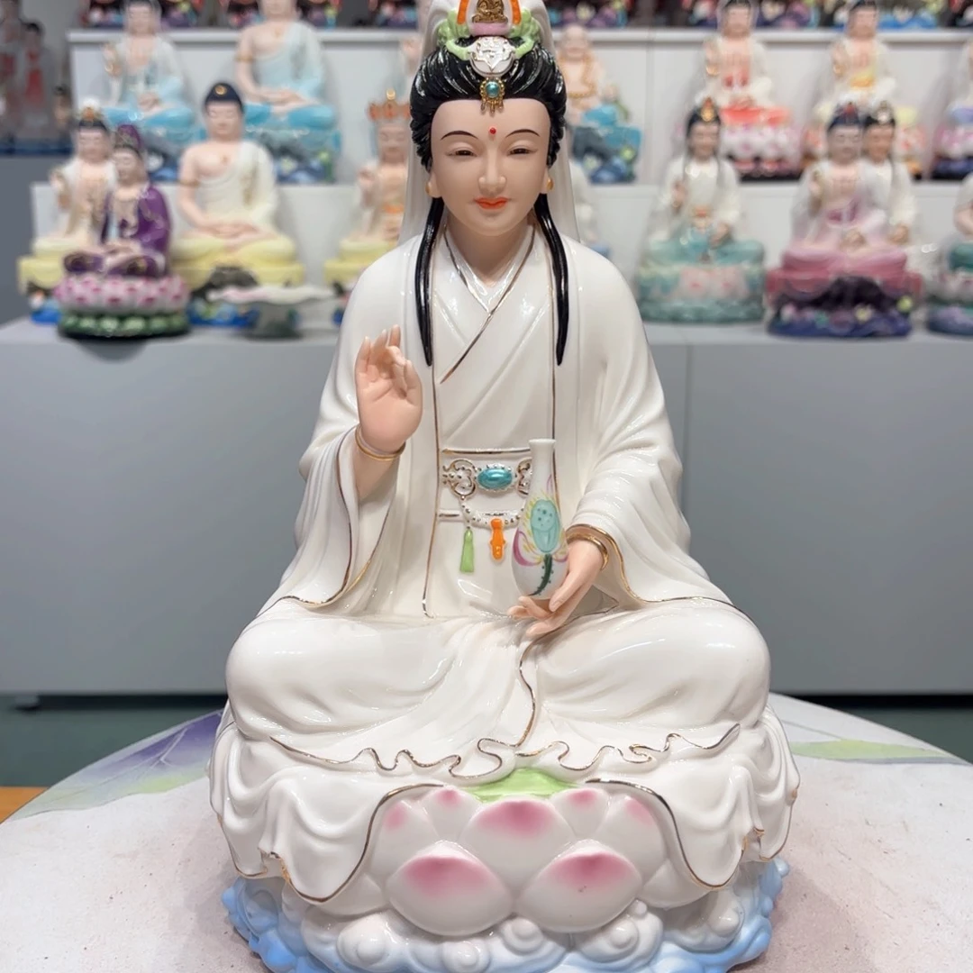 摆件瓷摆件观音12吋