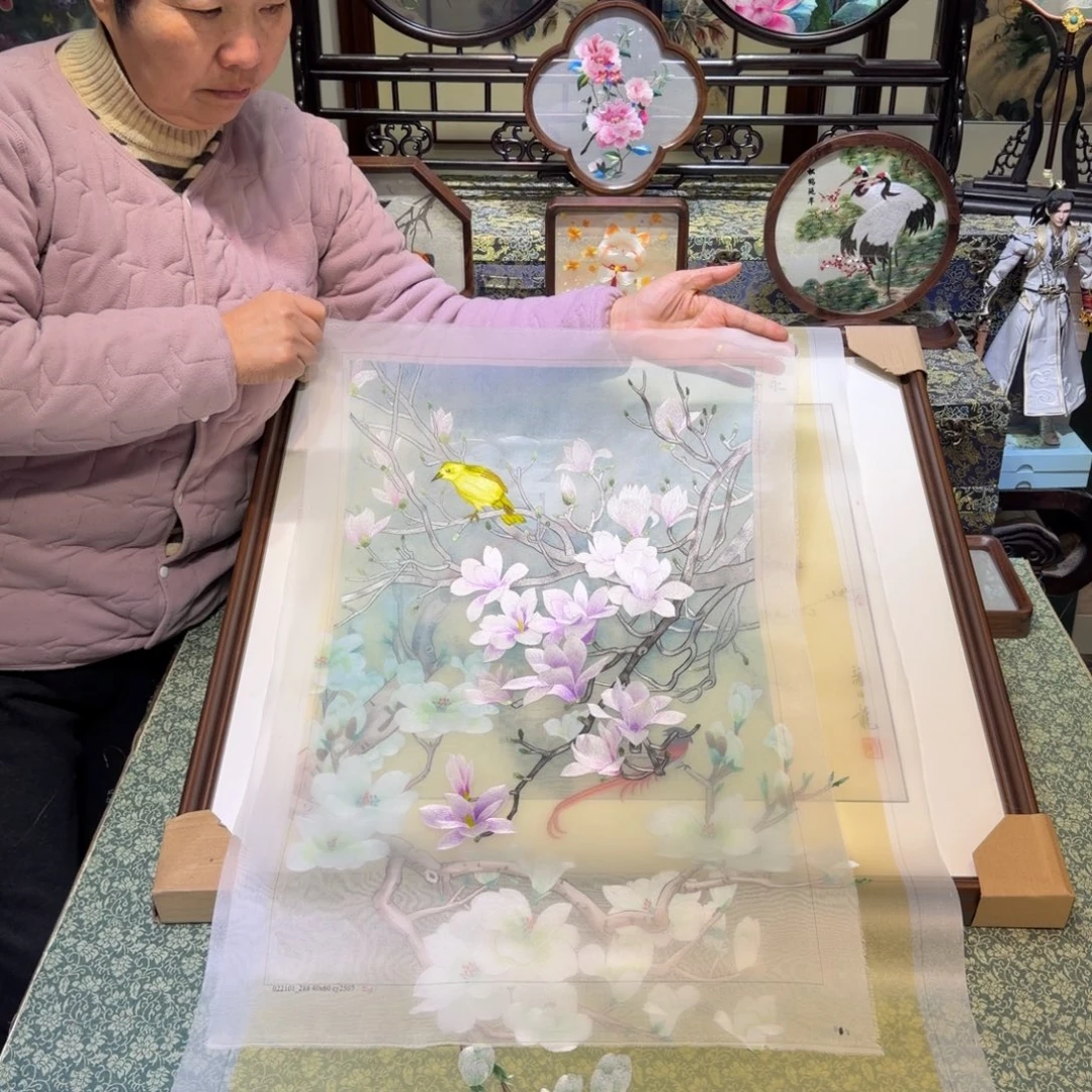 刺绣手工苏绣工艺单面绣片