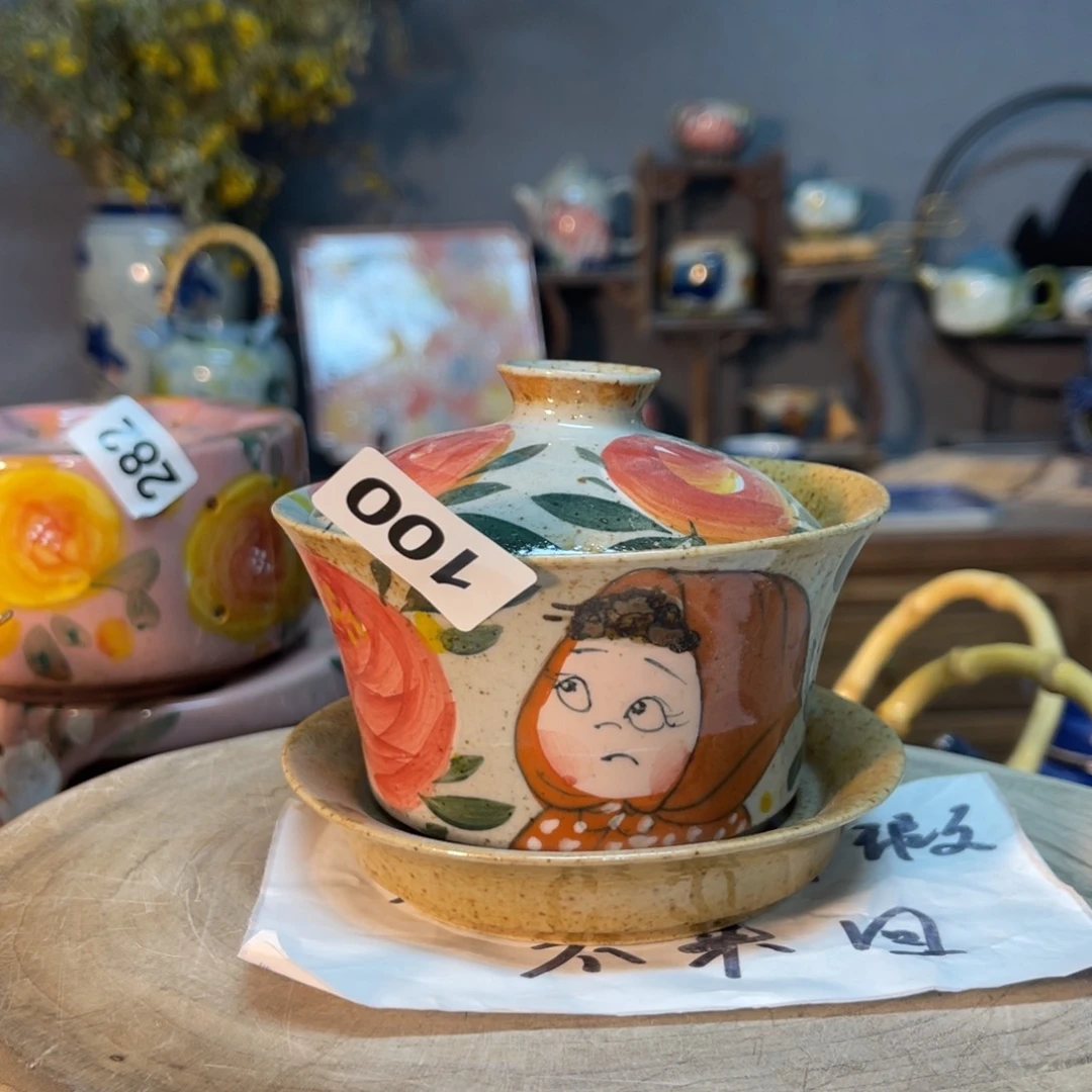 杯素浅陶瓷手工手绘