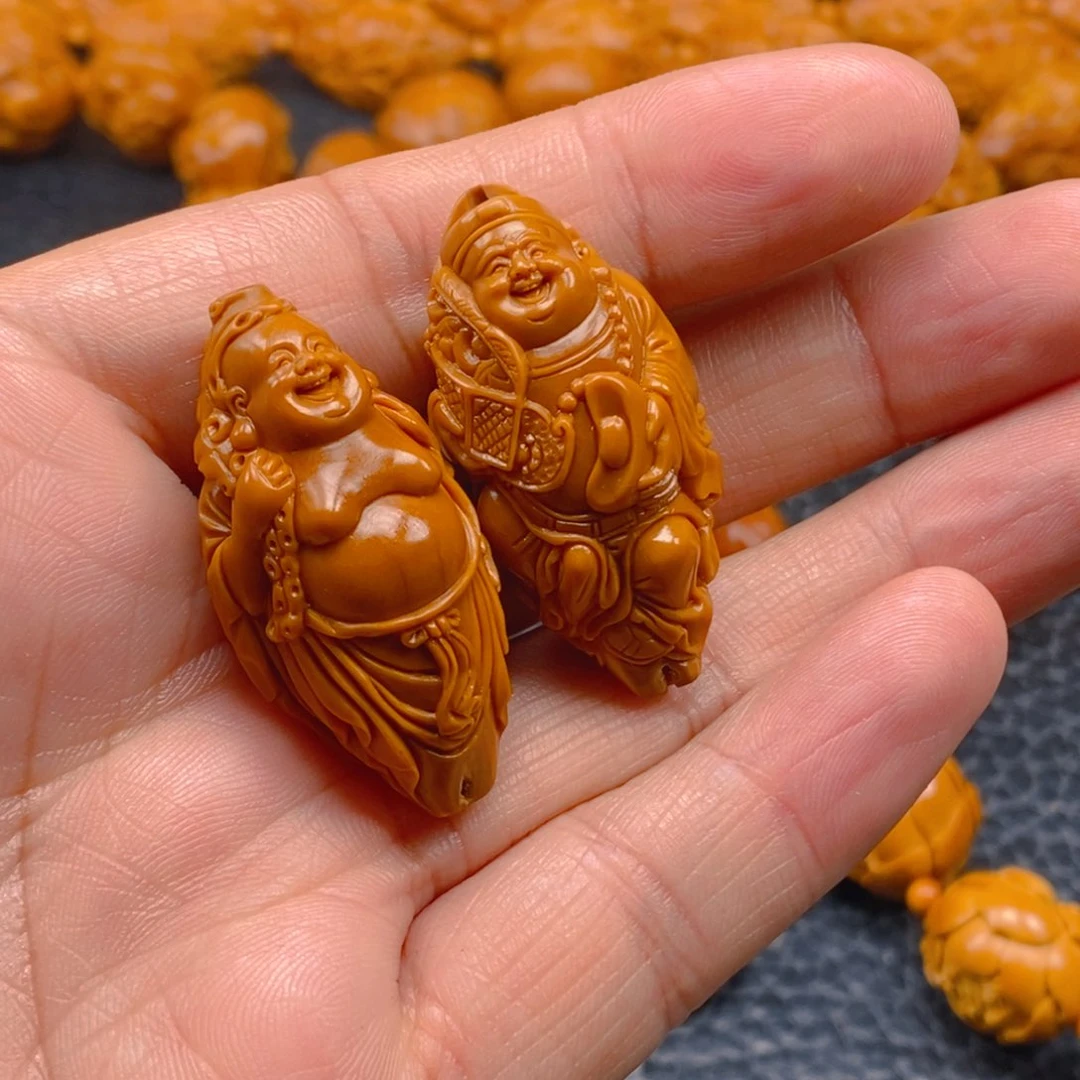 橄榄核手串/手链粉***了许静健财神米勒一对