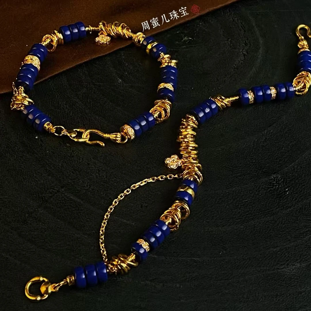 【周蜜儿】青金石系列 古法手工工艺 足金999 开启洞察与财富能量