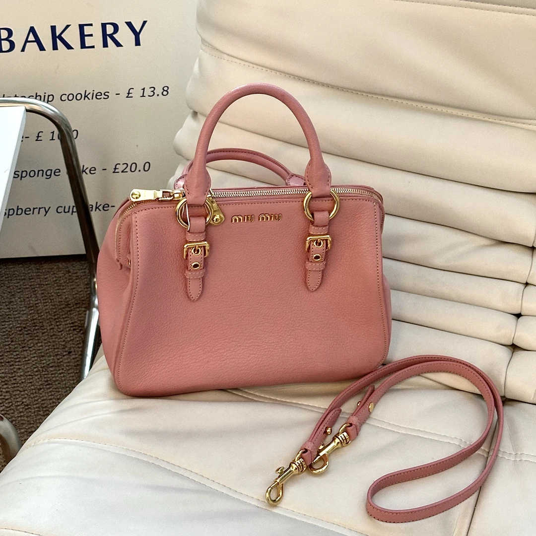 95新 MIU MIU/缪缪 金粉蛙口手提斜挎包