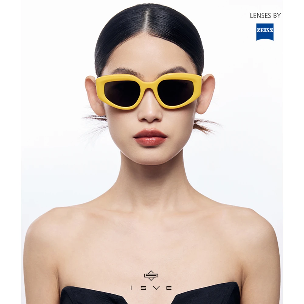 iSVE复古小框猫眼墨镜多巴胺时尚百搭潮流新款太阳镜DS23504