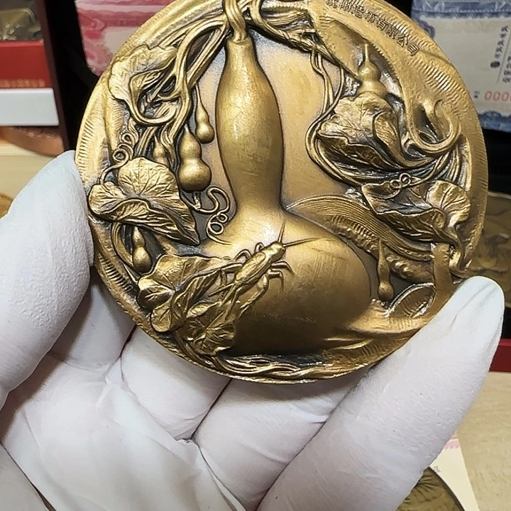 其他普通金属福禄百财铜章一枚
