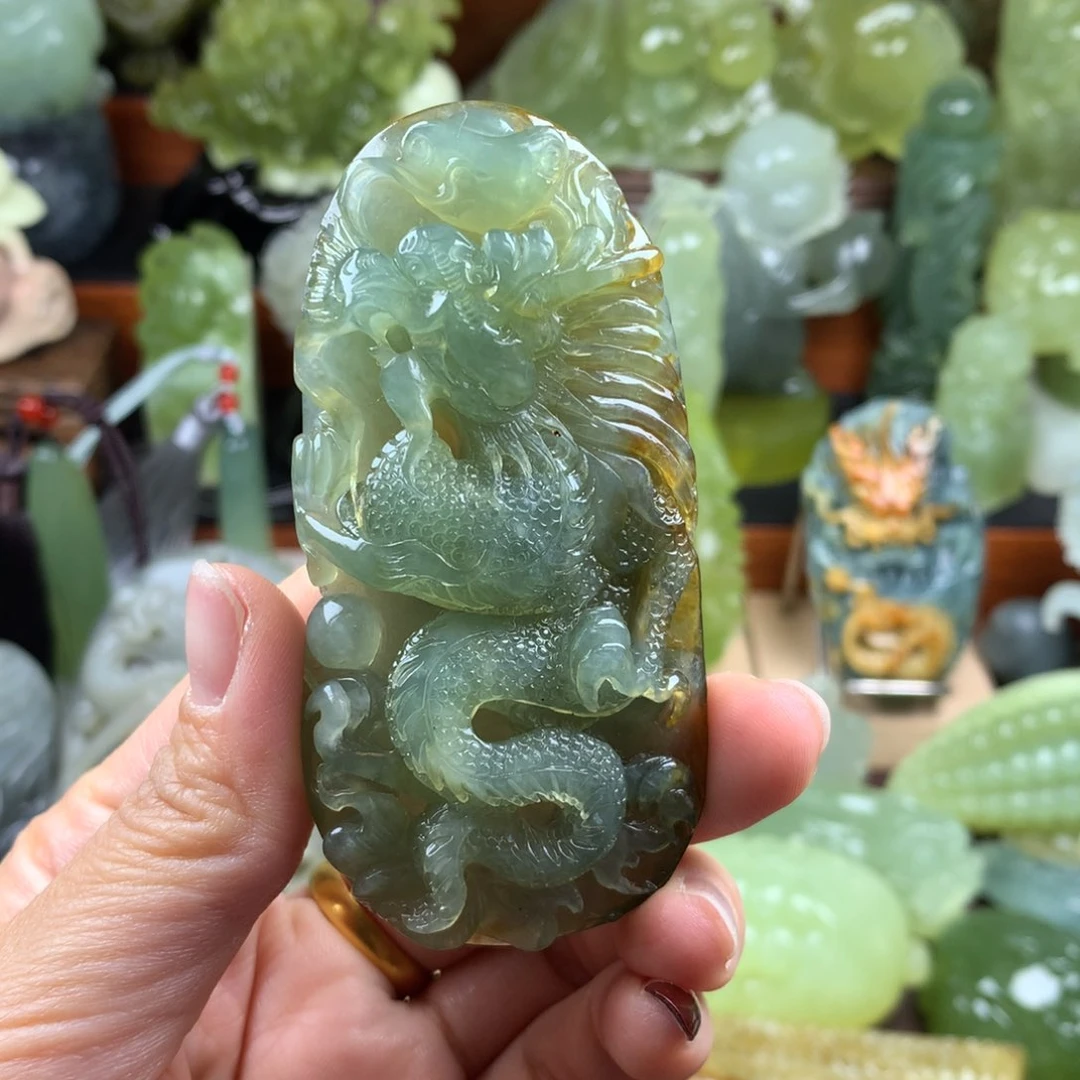 岫玉未镶嵌手把件