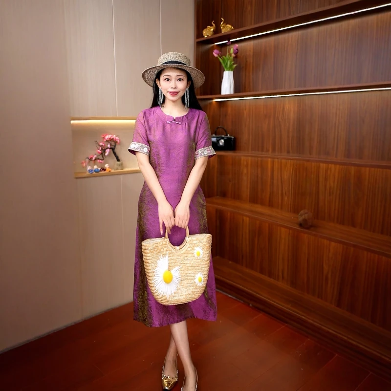 A-256夏季新款裙子气质时尚连衣裙显瘦减龄碎花
