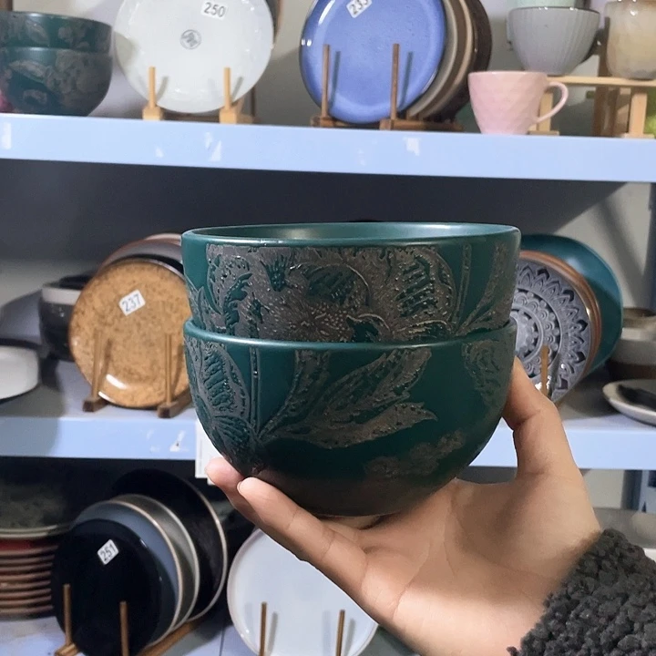 瓷2只高温釉下彩陶瓷餐具类型题