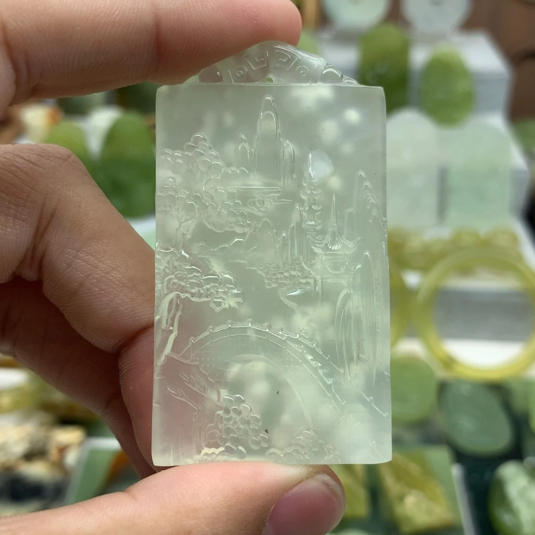 岫玉未镶嵌吊坠(不含链)