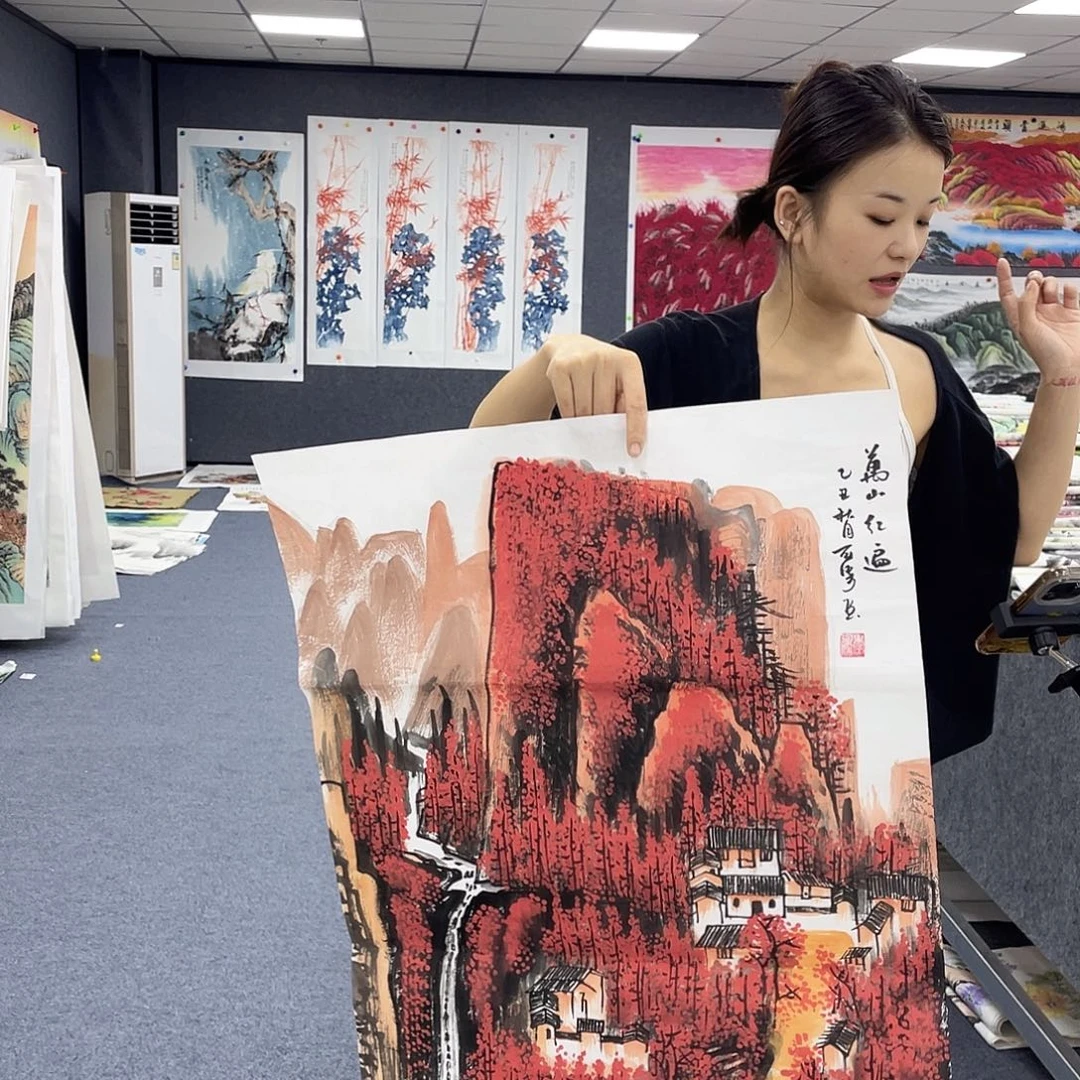 国画作品小姐姐放漏…
