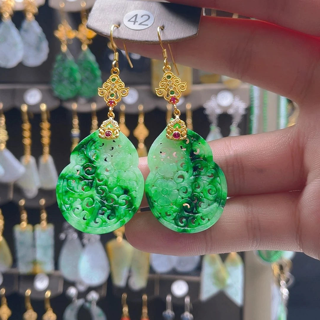 翡翠未镶嵌耳饰翡翠