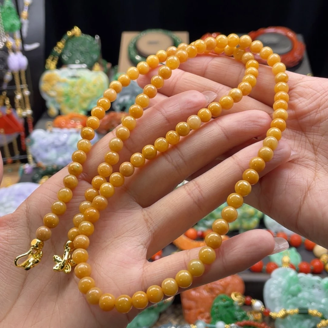 翡翠颈饰未镶嵌吃****铃代编织