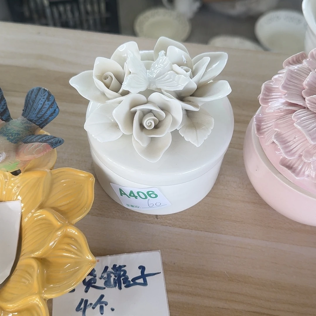 特价手工捏花满花重工炖盅