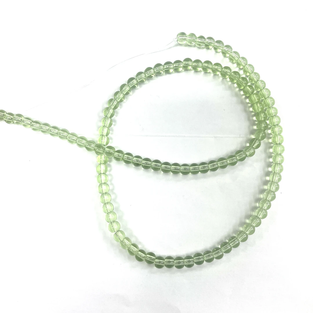 B124号4mm绿色圆珠半成品链子拍一发二