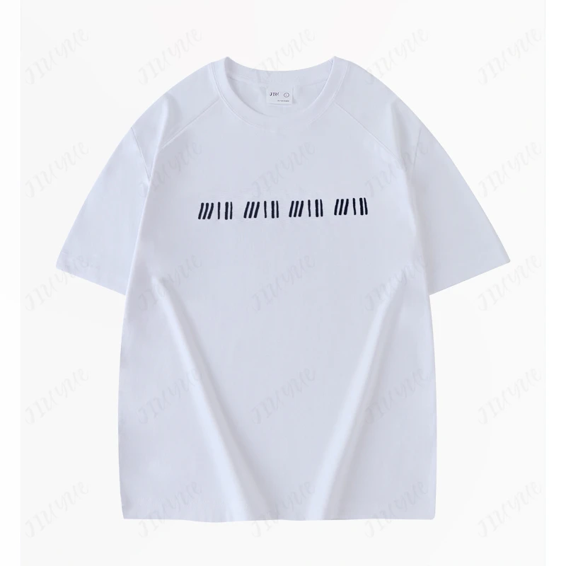 莱赛尔天丝冰感棉抑菌棉户外休闲硅胶植绒竖条皮标短袖6003