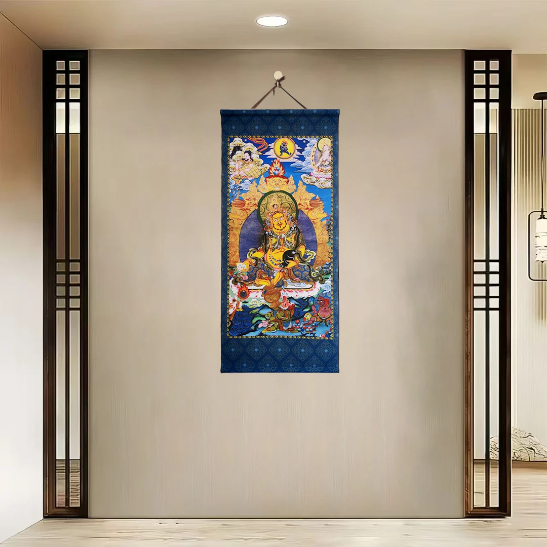 {40-377黄财神}净尺寸40x85cm现代简约挂轴装饰画