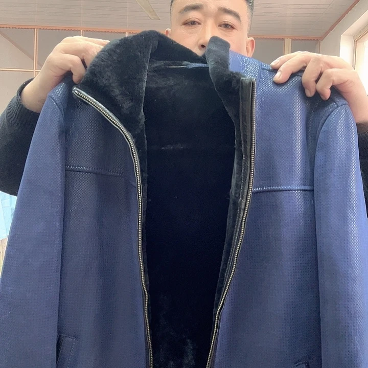 L码蓝色皮毛一体