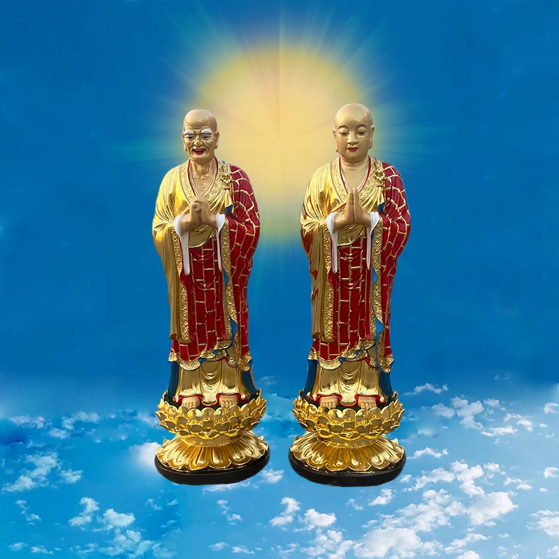 阿难迦叶神像客厅摆件家用定制树脂玻璃钢佛祖像龙王佛像居家玄关