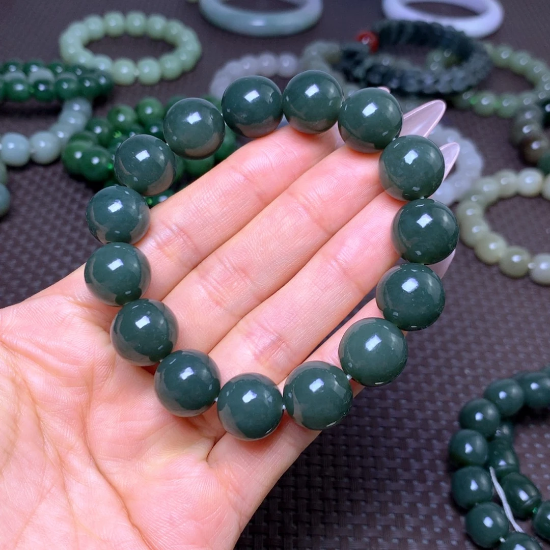 和田玉未镶嵌手串卡14