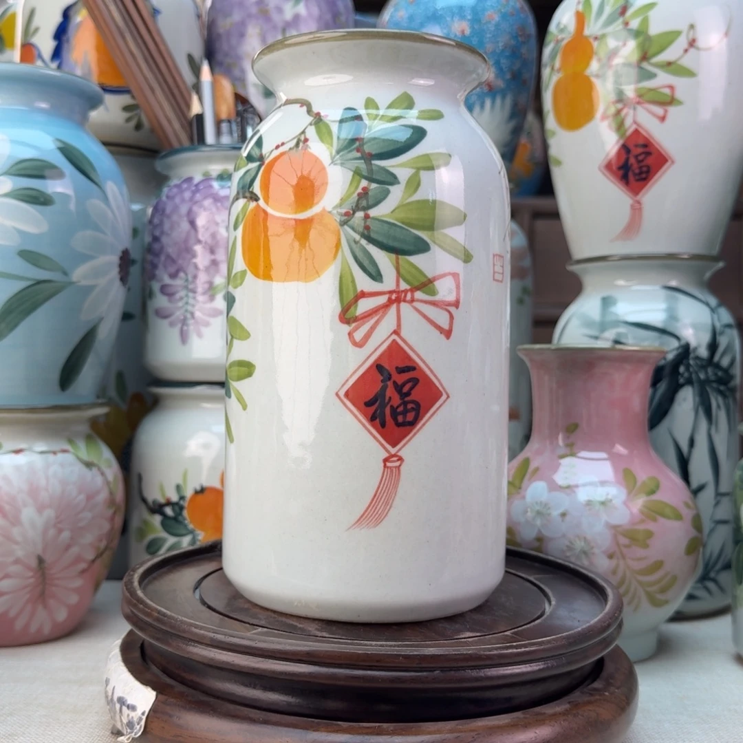 景德镇纯手绘陶瓷花瓶