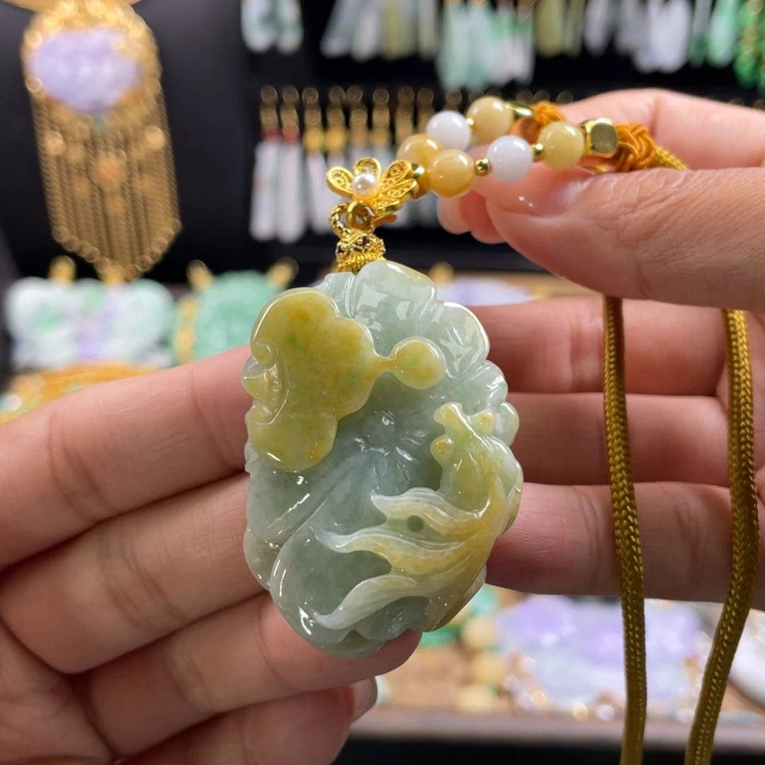 颈饰未镶嵌翡翠代编织