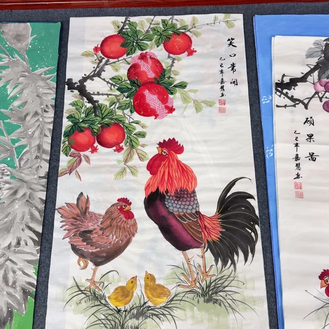 国画三尺尺寸50X100纯手绘作品