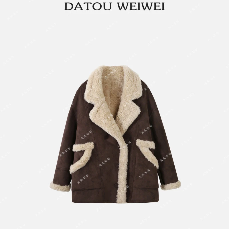 【DTWW大头韦韦】冬季加厚气质款毛毛保暖显瘦外套212221
