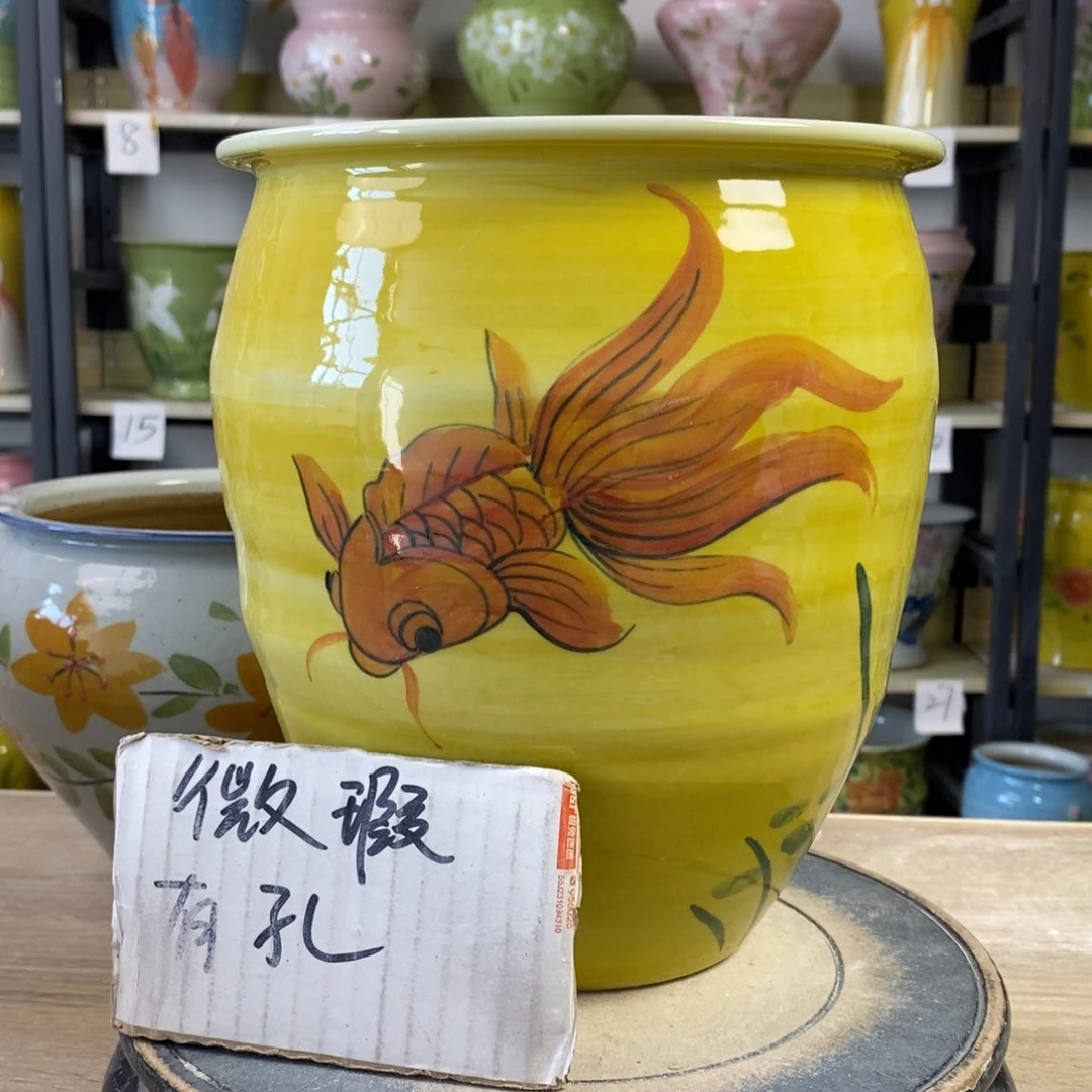 景德镇手工手绘陶瓷花盆