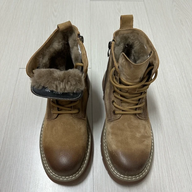 男士加绒加厚真皮羊毛磨砂皮保暖【68001赠羊毛垫】马丁靴冬季棉靴