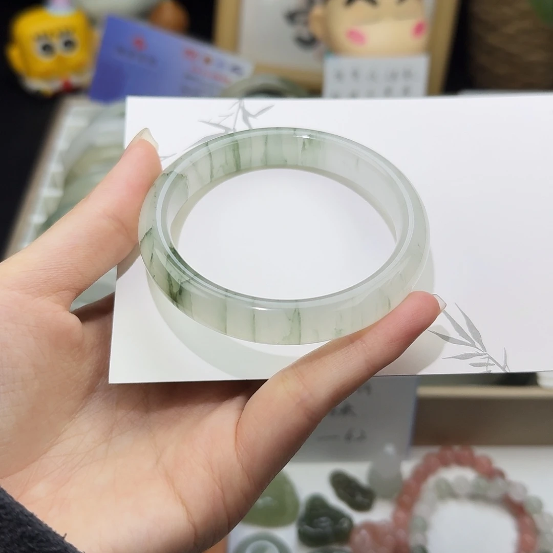 石英质玉（天山翠）未镶嵌手镯58.6圈口