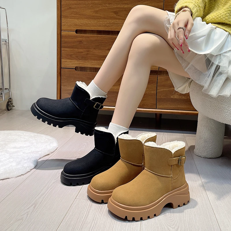 时尚雪地靴中跟流光风女款短筒雪地靴短筒冬季