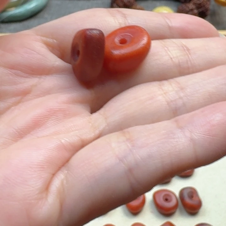 奎***木翡翠散珠翡翠随形原石手工打造