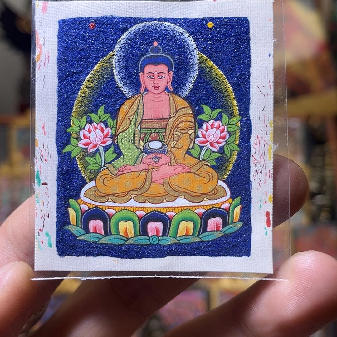 吊坠青海热贡纯手绘阿米